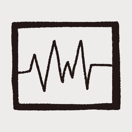 Doodle ECGのイラスト素材