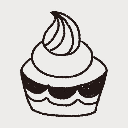 doodle cakeのイラスト素材