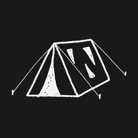 doodle tentのイラスト素材