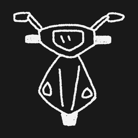 Doodle Motorbikeのイラスト素材