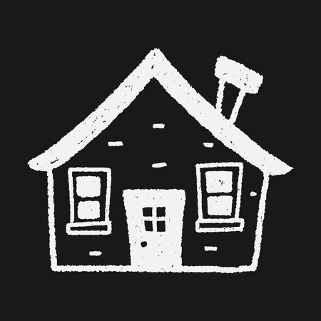 doodle houseのイラスト素材