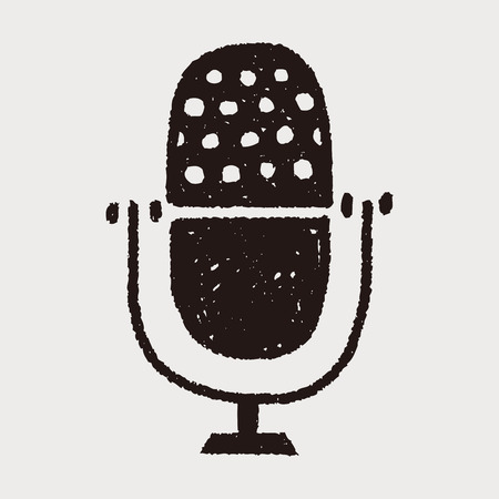 Doodle Microphoneのイラスト素材