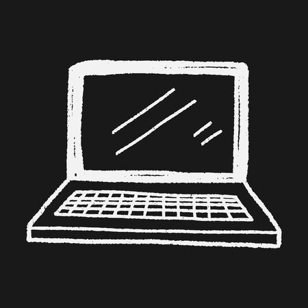 Doodle Notebook computersのイラスト素材