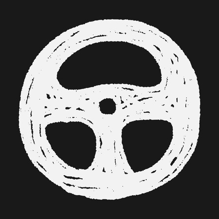 Doodle Steering wheelのイラスト素材