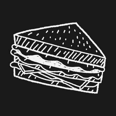 Doodle Sandwichのイラスト素材