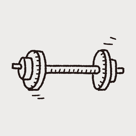 Doodle Dumbbellのイラスト素材