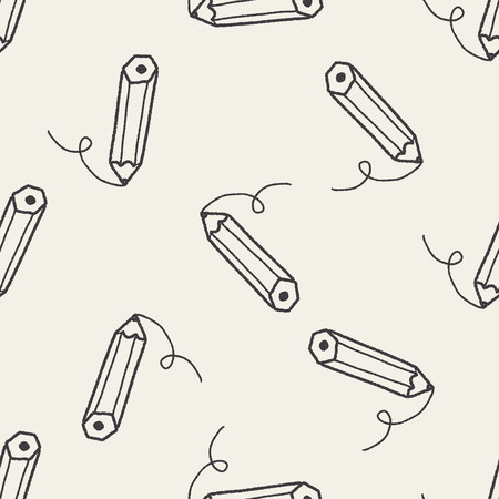 doodle pencil seamless pattern backgroundのイラスト素材