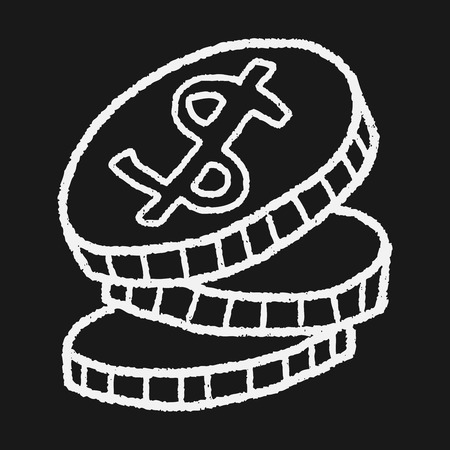 Doodle Coinのイラスト素材