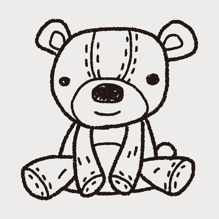 Doodle Teddyのイラスト素材