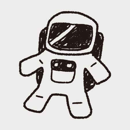 Doodle Astronautのイラスト素材