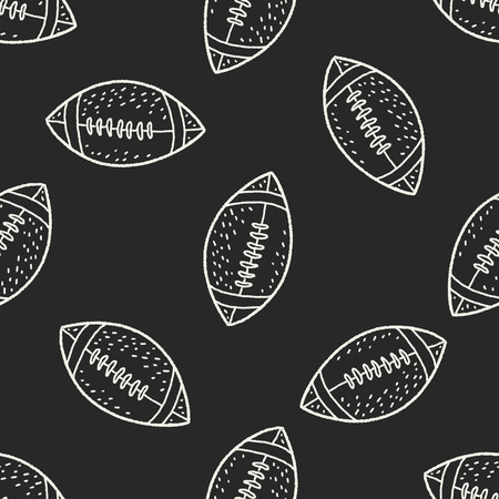 Doodle Football seamless pattern backgroundのイラスト素材