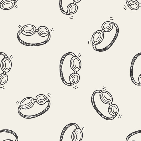 Doodle Goggles seamless pattern backgroundのイラスト素材