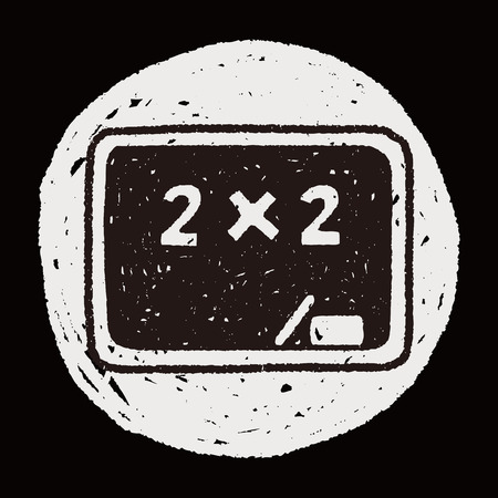 doodle blackboardのイラスト素材