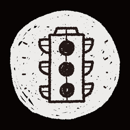doodle traffic lightsのイラスト素材