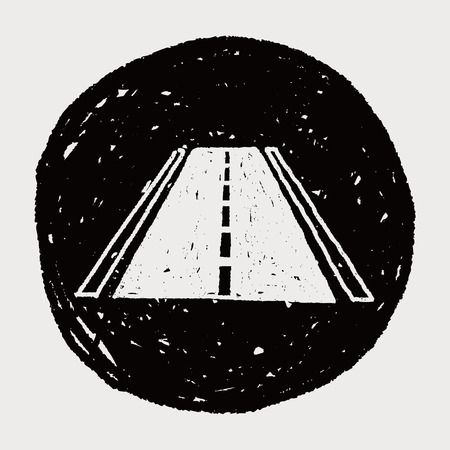 doodle roadのイラスト素材