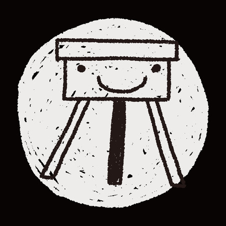 doodle tableのイラスト素材