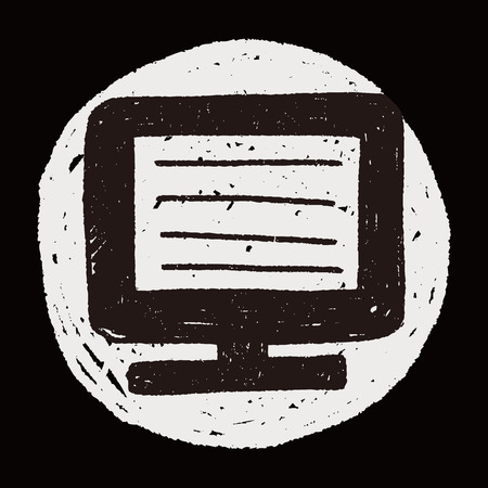 Doodle Computerのイラスト素材