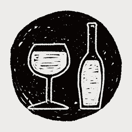 Doodle Wineのイラスト素材