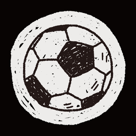 Doodle soccerのイラスト素材