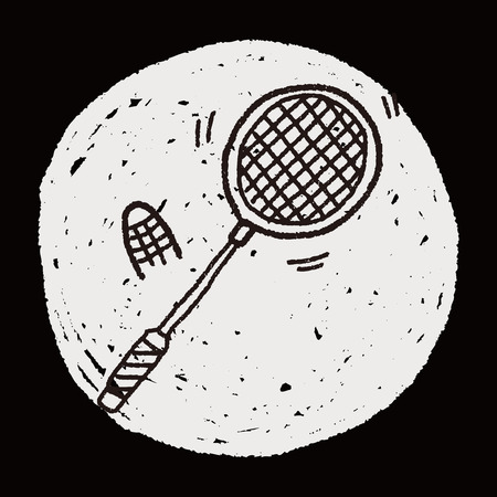 Doodle Badmintonのイラスト素材