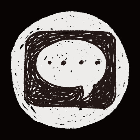doodle speechのイラスト素材