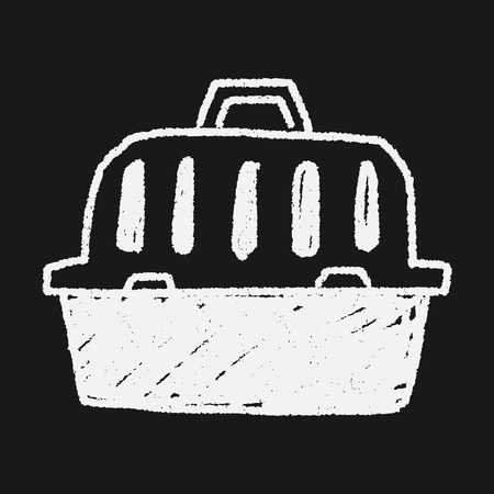 doodle pet carrierのイラスト素材