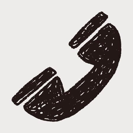 Doodle phoneのイラスト素材