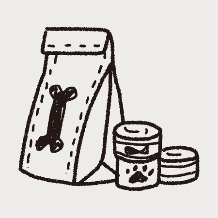 doodle pet foodのイラスト素材