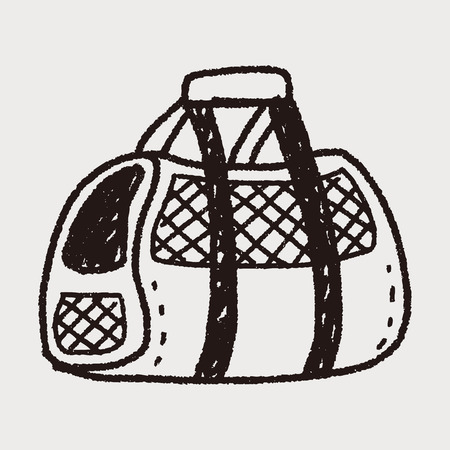 doodle pet carrierのイラスト素材
