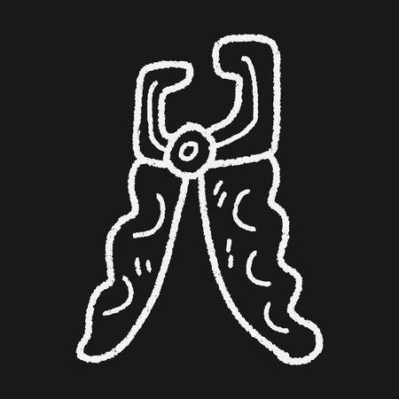 Pet nail clippers doodleのイラスト素材