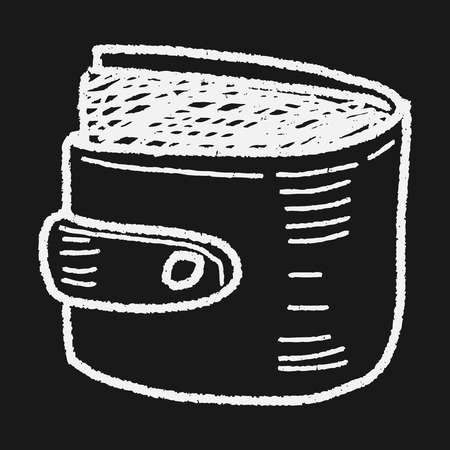doodle walletのイラスト素材