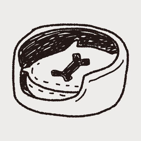 doodle dog bedのイラスト素材