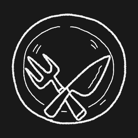 dishware doodleのイラスト素材