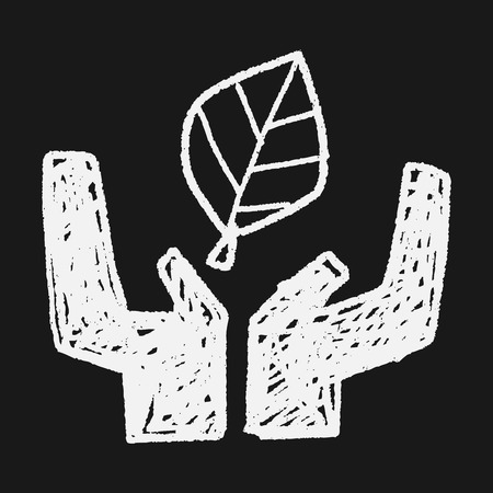 Environmental protection concept; Protect our forests and ecological plant; doodleのイラスト素材