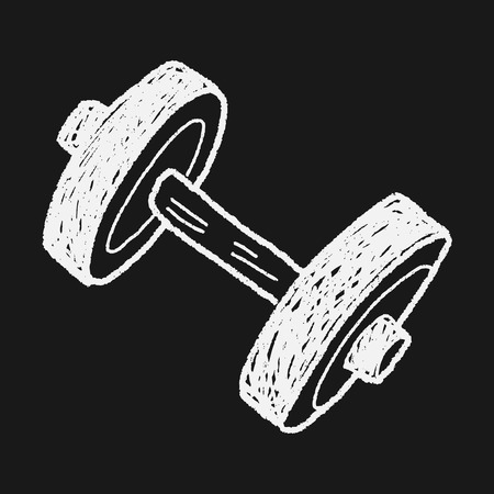 Doodle Dumbbellのイラスト素材