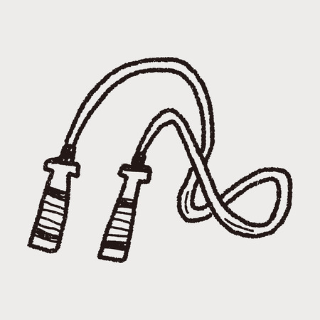 rope skipping doodleのイラスト素材