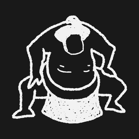 sumo doodleのイラスト素材