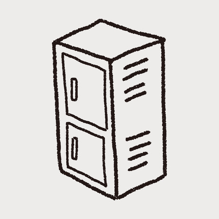 locker doodleのイラスト素材