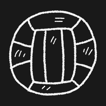 Volleyball doodleのイラスト素材