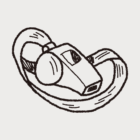 whistle doodleのイラスト素材