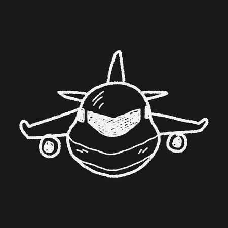airplane doodleのイラスト素材