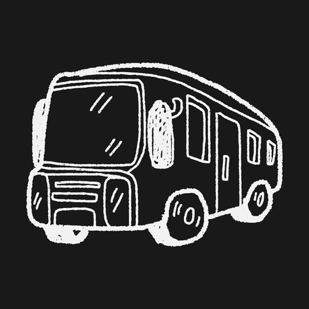 Bus doodleのイラスト素材