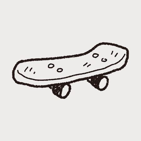 Roller skate doodleのイラスト素材