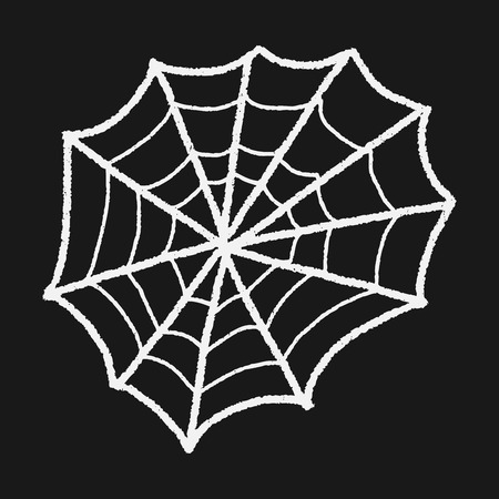 spider web doodleのイラスト素材