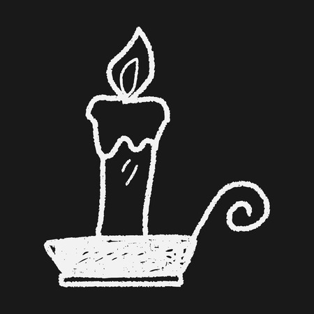 candle doodleのイラスト素材