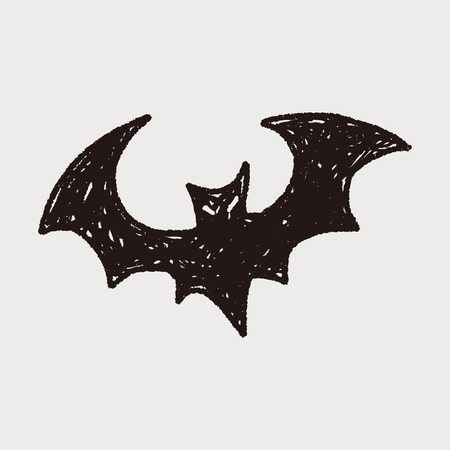 bat doodleのイラスト素材