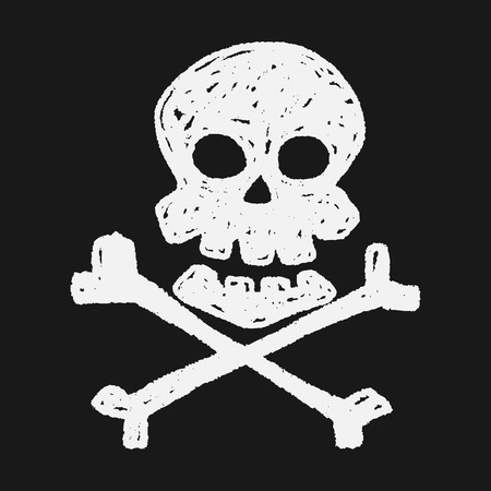 skull doodleのイラスト素材