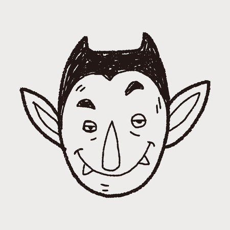 vampire doodleのイラスト素材