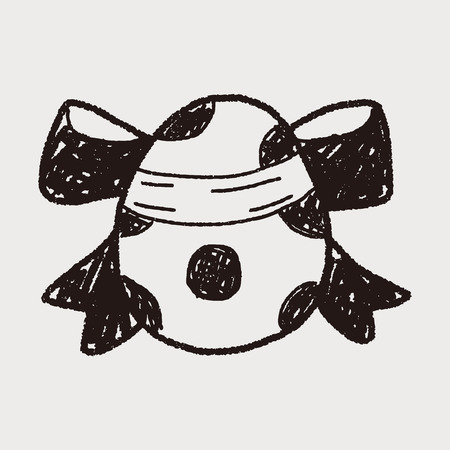 Easter egg doodleのイラスト素材