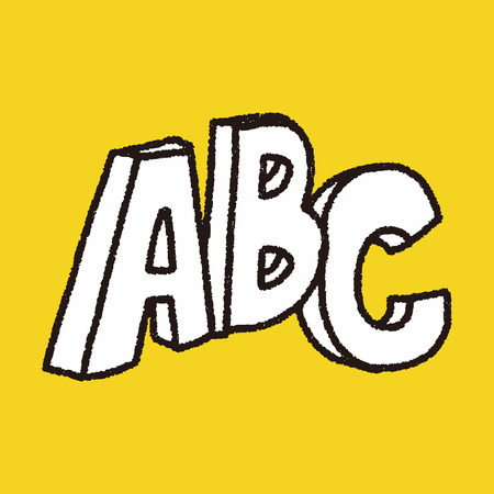 Doodle wordのイラスト素材